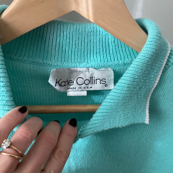 Vintage Made in USA Preppy Knit Sweater Striped - Picture 6 of 7